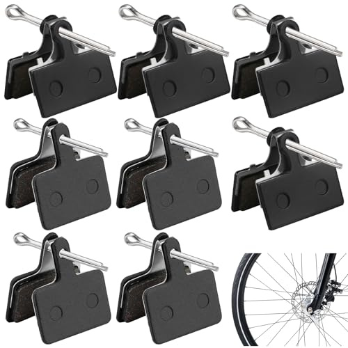 witeup Bremsbeläge Fahrrad 8 Stück, Kupferfaser Fahrrad Bremsbeläge für Shimano Fahrradbremsen Beläge, Bremsbeläge Fahrrad Scheibenbremse Lärmminderung und Reißfestigkeit