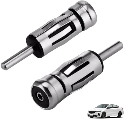 2 Stück Antennenadapter Autoradio DIN ISO Adapter, KFZ Antennenstecker für Auto Radio, Universal Antennen Adapter Stecker Buchse, Kompatibel mit Radios, Einfache Installation für DIN auf ISO