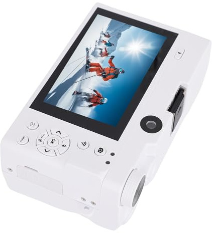 Tonysa Fotocamera a Doppia Lente HD da 75 MP, Zoom Digitale 18x, Display HD da 3,0 Pollici, Flash Integrato, WiFi, Fotocamera Digitale Mirrorless per le attività di Viaggio e all'aperto (WHITE)