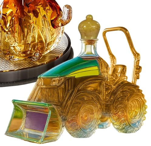 Nankoyal Carafe à tequila | Bouteille de vin en forme de tracteur 3D amusant - Décoration pour homme et femme - Bar familial - Amateurs de whisky