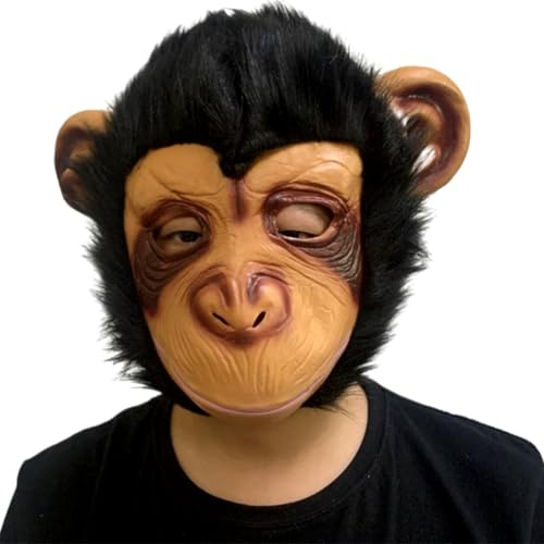 HATFRYF Maschera di Scimmia, Divertente da Scimmia Maschera, Mask da Animale, Per Halloween, Carnevale e Feste a Tema Animale