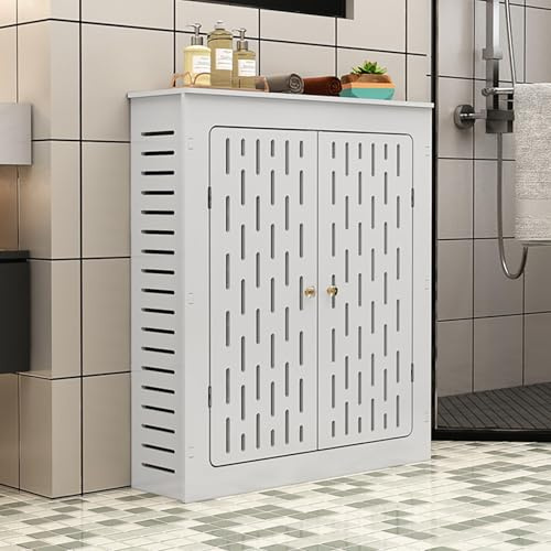 Moderna copertura verticale per radiatore a doghe, decorativa, per soggiorno e camera da letto, 80 x 80 x 20 cm, elegante protezione per radiatore per casa e ufficio