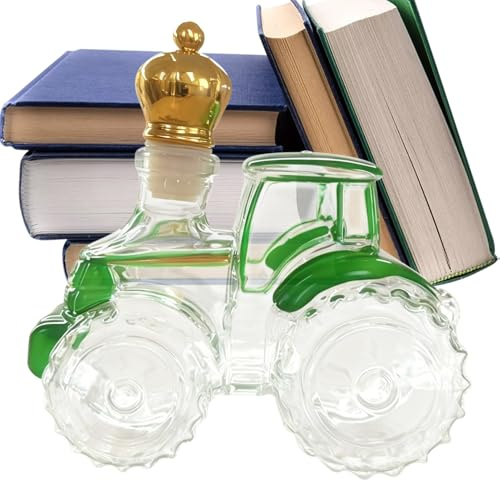 Empty Liquor Bottles Glass Tractor Home Decor