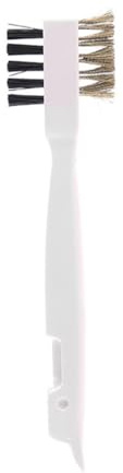 BUGUUYO Gas Stove Scrub Brush with Ergonomic Handle Small Crevice Cleaning Brush for Grease Grime Removal Cooktops and Ceramic Tile Gaps Bristle Scraper for Kitchen Cleaning