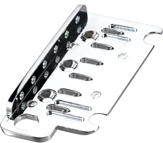 RuiJOTWAT 2-Point Electric Guitar Tremolo Bridge Plate For 6 String Strat Style Guitar Replacement Parts Chrome
