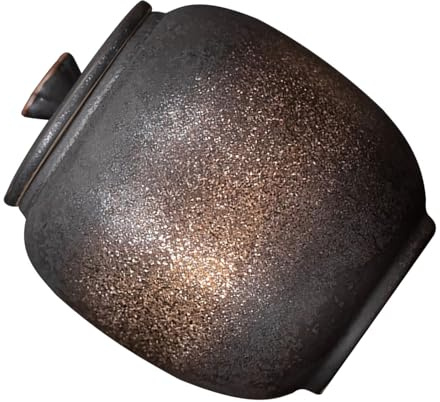 TOVINANNA Boîte à Thé en Céramique Émail Lisse Pot à Thé Hermétique Doré Sucrier Vintage pour Rangement Maison et Décoration Rétro