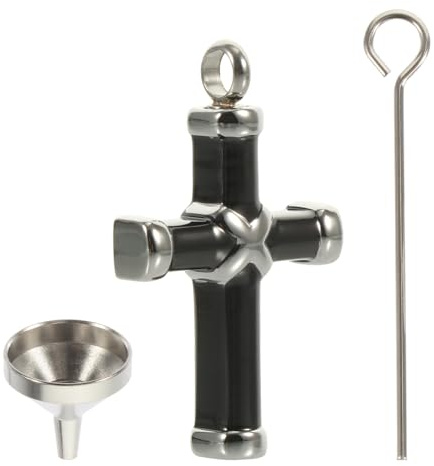 Gatuida Pendentif en Acier Inoxydable de Croix pour Cendres d'animaux de Compagnie, Léger et Pratique, Accessoire de Collier Souvenir pour Bracelet ou Collier