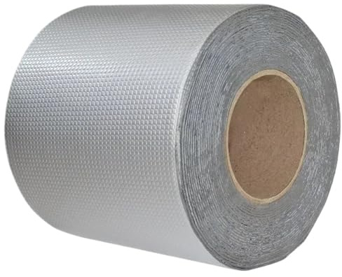 Värmeskyddstejp av aluminiumfolie, Aluminiumfolie Tejprulle Värmebeständig Butyl Självhäftande Flera storlekar(150mmx5m)