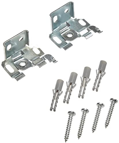 GARDINIA Träger für Jalousien mit 25 mm Oberschienen, Für Decken- oder Wandmontage, Montage mit Schrauben und Bohren, Metall, Verzinkt, 2 Stück, 0.1