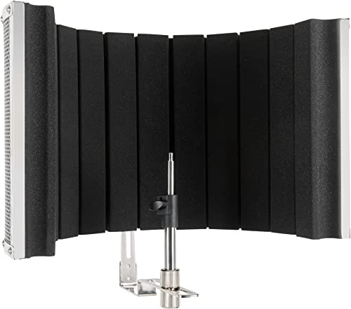 Pronomic MP-60 Micscreen, Portabler Absorber und Diffusor, Höhenverstellbar | Verhindert unerwünschte Schallreflektionen oder Echos, Passend für nahezu jedes Standard-Mikrofonstativ, Gewicht: ca. 2 kg