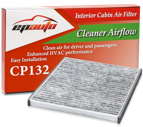 EPAuto CP132 (CF10132) Cabin Air Filter with Activated Carbon, Replacement for Toyota Camry, Sienna, Avalon, Solara; Lexus RX350, GX470, RX330, RX400h, ES300, ES330 - Fits Select Models 2000-2010
