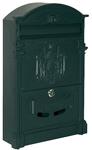 Tryun - Cassetta della posta in alluminio Impero nero 25 x 8 x 40,8 cm Nattur