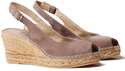 Women's suede espadrille - CALPE - Taupe, 38 EU