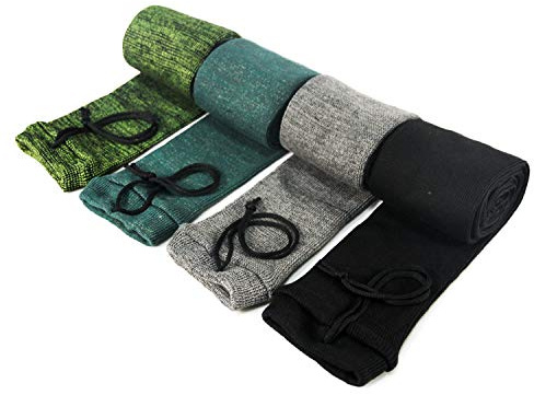 GUGULUZA Funda Tipo Calcetín para Rifle o Escopeta,52 Pulgadas Funda Tejida Tratada con Aceite de Silicona Rifle Sock Paquete de 4 (Mezcla de Colores)