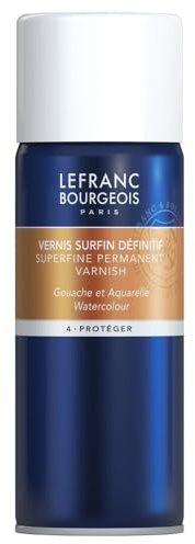 Lefranc Bourgeois 301304 Gouache Firnis, Transparent, 400ml, Extrafein, Finish und Schutz für Goauchebilder, das Bild erhält ein emaillartiges aussehen