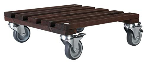 Werknorm Saar Pflanzroller Pflanzenroller Terrassenroller Outdoorroller Transportroller Balkonroller Blumenroller Kübelroller Holzroller Valenzia 40.1SB (Schokobraun)