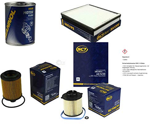 QR-Parts Set 85580565 SA 1200 SB 2308 SH 4066 P SC 7067 9900 Original SCT Inspektionspaket Filter + Motor Flush Motorspülung 11584009