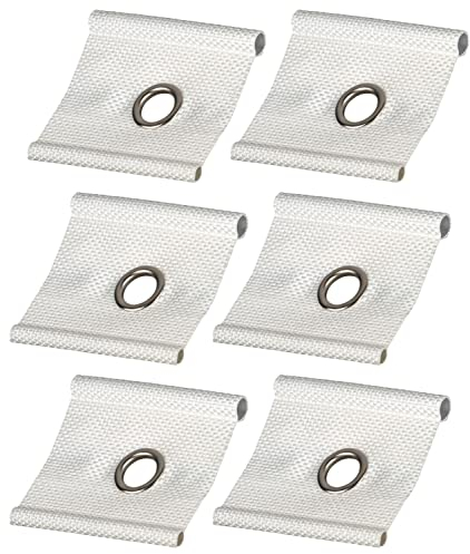 6 x Kederöse für Kederschiene 5/6mm - 7/8mm Set Kederband Vorzeltkeder Markisenhaken Vorzelt Camping Wohnwagen Weiß rechteckig