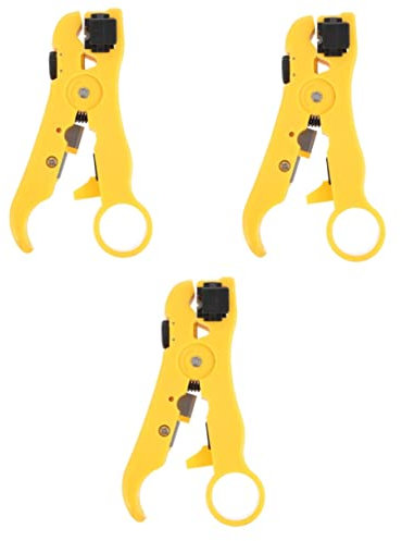 DOITOOL 3-teiliges Crimpwerkzeug für Elektrowerkzeuge Drahtzange Kabelschuh-crimpwerkzeug für Elektriker Datenkabel-strier und Einfach Zu Bedienen