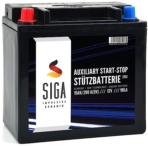 SIGA Stützbatterie 12V 15Ah AGM Backup CX23-10C655-AC EK151 524201