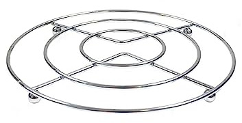 PNJB, Hot Pan Pot Stands - Stainless Steel Round Trivet Holder Kitchen New, Table Ring, Kitchen Heat Resistant Hot Pan Round Steamer Rack, Holder For Kitchen Accessories, (1)