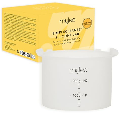 Mylee Wachs-Silikon-Glas, Wachserhitzer-Topf, Wachswärmer Liner Container für weiches warmes Wachs oder harte streifenlose Wachsperlen