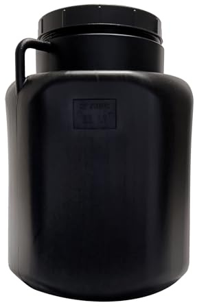 FIXKRAFT 50L Weithals-Fass in Schwarz mit Deckel