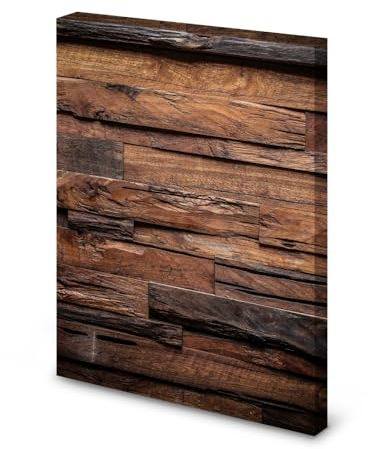Magnettafel Pinnwand Bild Holz Holzoptik dunkel rustikal Größe 60 x 80 cm