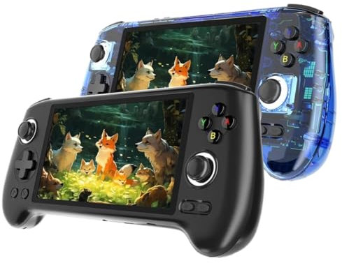 RG556 Retro Handheld Game Console Built-In 4000+Games, 8+128G+128G 5.48-Inch AMOLED Screen Video Player Handheld Gaming Console for Adults Kids, Support WiFi Bluetooth