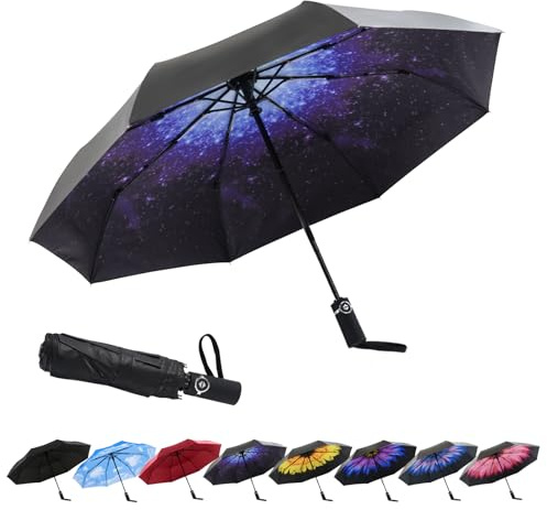 SY COMPACT Automatic Windproof Umbrellas Strong Umbrella in Rain and Sun for Women and Men