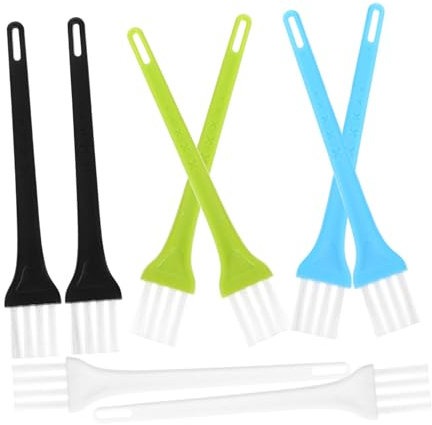 CHILDWEET Clipper Cleaning Brush and Keyboard Brush 8pcs Set for Computer and Crevice Cleaning White Black Green Blue Handles for Precise Electronic Maintenance