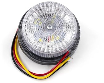 YBCVEPQ Blocchi fari posteriori 2 pezzi 12V 24V 12 2 Mos Avvertimento Emergenza Strobo Lampeggiante Segnale Girevole Lampada Camion Trattore Impermeabile(2x White)