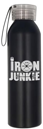 Iron Junkie Workout Lifting Water Bottle, Iron Junkie Workout Lifting Insulated Bottle, Stainless Steel Water Bottle, Drinking Bottle