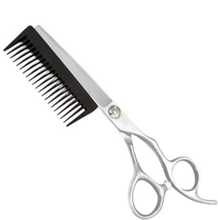 Ciseaux de Coupe Cheveux | Ciseaux de Toilette - Effileur 2-en-1 avec Peigne Amovible - Accessoires Coiffure Polyvalents pour Maison, Types de Cheveux Hommes Femmes