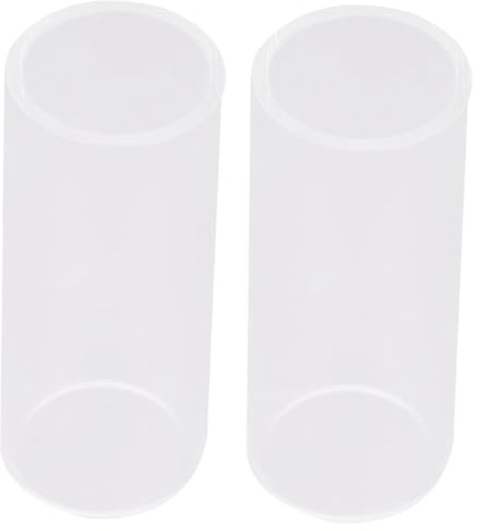 LIGIGWASH 2pcs White Glass Guitar Slides Smooth Gliding Surface Skin Friendly Material Guitar Playing Aids for Professional Players and Lovers