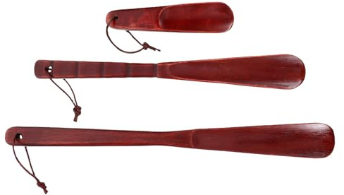 OUNONA 3 Calzadores de Madera Portátiles Prácticos y Ligeros Accesorios para Zapatos para Personas Mayores Ideales para Adultos en Viajes