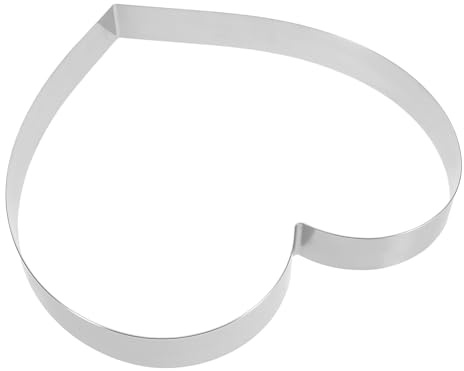 Healifty Moule à Gâteau de Cœur 25 CM en Acier Inoxydable Cercle à Mousse Hauteur 3 CM Antiadhésif pour Pâtisserie Dessert Tarte Cuisson Saint-Valentin et Anniversaire