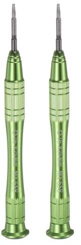 QUARKZMAN 2 Stück Präzisions-Torx-Schraubendreher T6x25mm Magnetischer Stern-6-Punkt-Kopf Mini-Stift-Schraubendreher Mit Rutschfestem Griff Für Brillen Uhren Laptops Elektronik Grün