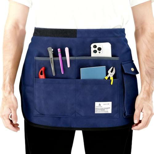 Gardening Apron for Women - 51.18 Inches, Lightweight Adjustable Smock Accessories, Denim | Men Garden Work Aprons with Pockets for Grilling, Kitchen Work, BBQ, Baking, Painting, Harvesting, Yard, Ar