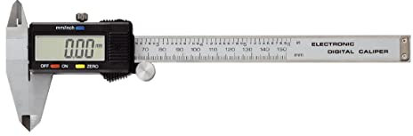 kwb KRAFTIXX calibre digital en estuche con pantalla LCD resistente a arañazos, longitud de medición 0-150 mm, 1 pieza, 090690