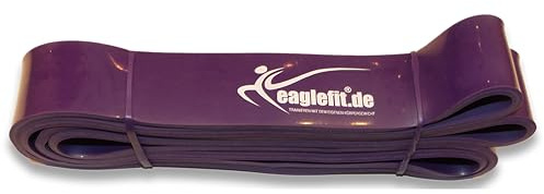 eaglefit - Premium Fitnessband für Klimmzug-Hilfe & Krafttraining aus 100% Naturlatex (Gummi) - 2 Meter langes Trainingsband ideal als Klimmzugband in 2 Farben