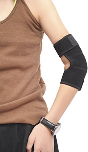 YJZQ 1 Paar Kinder Ellenbogenbandage Sport Ellenbogenschoner Kompression Gelenk-Bandage Atmungsaktive Ellenbogenschützer mit Klettversschluss für Sport Fitness Gewichtheben