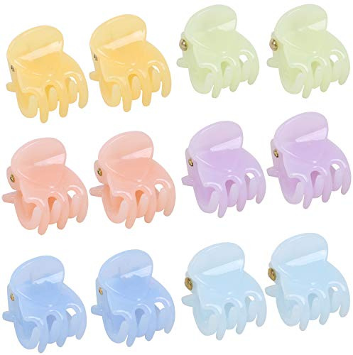 TRIXES Mini Pinzas para el Pelo – 12 Pinzas – 6 Colores Pastel Surtidos | Accesorios Coloridos para el Pelo – Imprescindibles para Peinar – 2 cm – Ideas de Regalo, Detalles para Fiestas y Navidad