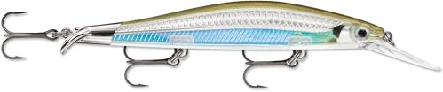 Rapala Unisex vuxen ripstop djupt fiskebete, fisketillbehör med tvådelad dykspade, sötvatten, spinndrag, löpdjup 2,4–2,9 m fiskbete, 12 cm, 15 g, tillverkad i Estland-kolon, standard