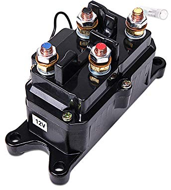 LIEBMAYA Relé Solenoide de Cabrestante de 12V 250A Interruptor Thumb Truck para ATV UTV y Vehículos 4x4