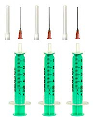 Set: 1, 2 oder 3 St. Spritze 5ml Liquidspritze Hobbyspritze mit stumpfer Nadel/Kanüle für E-Liquid Aroma Hobby und Heimwerk (Set 3x 5ml)