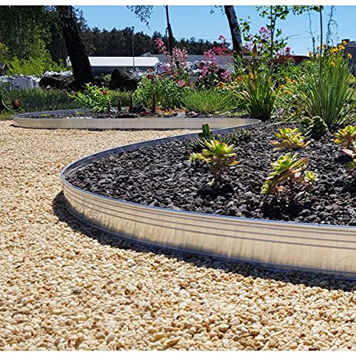 Green-Split Jeu de 10 Bordures de Jardin en Aluminium Ultra résistantes de 14cm x 1m (10m Long), Color:Ohne Farbe