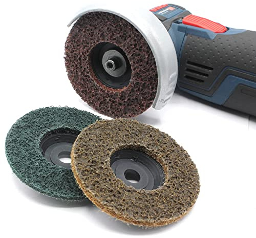 Lot de 3 disques abrasifs non tissés de polissage pour meuleuse d'angle sans fil 76 mm pour Bosch GWS 76 10,8-12 V