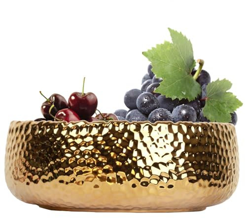 LOUIE SILNA Frutero, Cuenco Redondo de cerámica Duradero, ensaladeras, para Decorar Cuencos para Servir para Bodas, Fiestas, hogar, Cocina