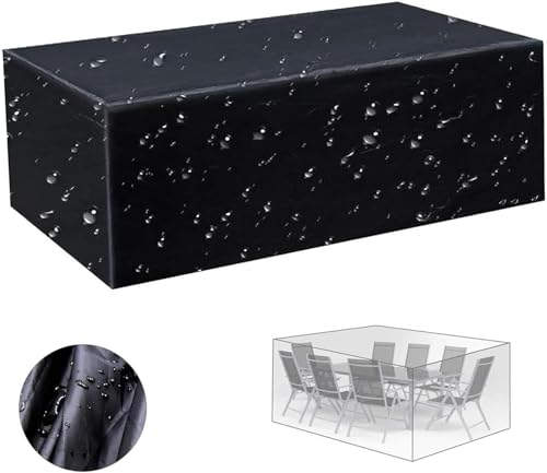 KDOVOKD Gartenmöbel Abdeckung 90x90x90cm(LxBxH),Schutzhülle für Garten-Tische und Möbel-Gruppen - Wasserdicht und UV-stabilisiert- Premium Abdeckhaube Abdeckung Abdeckplane aus 420D Oxford Gewebe